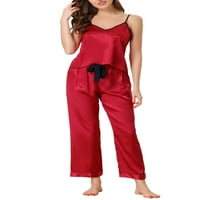 Egyedi árajánlatok női cami nadrág set sleepwear nightwear szatén pizsama party selymes nyár