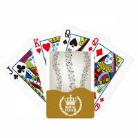 Elegáns fekete zene 5 - Le személyzet Royal Flush póker játék kártyajáték