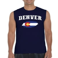 MmF-Férfi grafikus póló ujjatlan, akár férfi méret 3XL-Denver