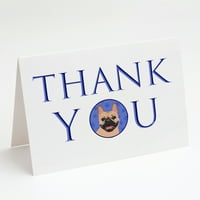 Francia Bulldog Fawn köszönöm üdvözlőlapok és borítékok
