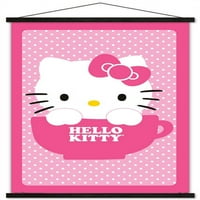 Hello Kitty-teáscsésze fali poszter fa mágneses kerettel, 22.375 34