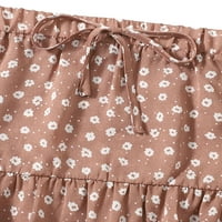 Bomotoo női szoknyák fodros Mini szoknya magas derék Vintage strand Rózsaszín XL