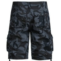 Homadles Férfi Pamut Stretch rövidnadrág-divatos rövidnadrág fekete Méret XL
