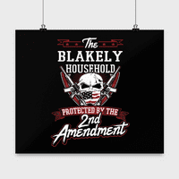 Vezetéknév Blakely poszter-a 2. második módosítás által védett háztartás-személyre szabott Fegyver szerelmeseinek Ajándékok