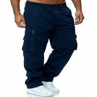 Luxplum férfi taktikai nadrág egyszínű nadrág zsebbel Cargo nadrág alkalmi Jogger Sweatpants kültéri fenék hadsereg