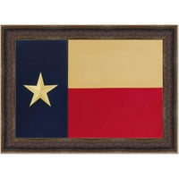 Nagy Texas zászló keret USA igazi rusztikus nyugati keretes fal művészet