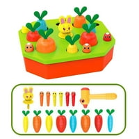 Montessori játékok fa sárgarépa betakarítás játék korai tanulás zöldség memória játékok fejlődési alak Válogatás óvodai