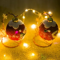 Kerámia világít karácsonyi labda LED függő alap dísz Karácsonyi dekoráció Fesztivál kellékek otthoni üzlet iroda